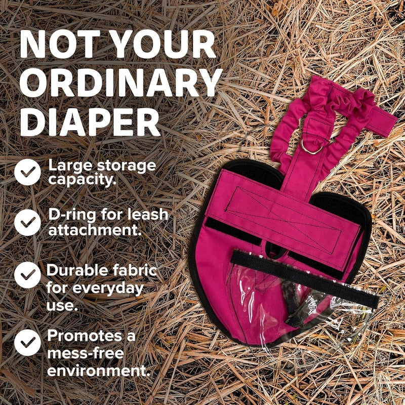 Holster Wrap-Around Duck Diaper with Removable Liner & Adjustable Tab – Pekin Duck Diapers for Pet Ducks, Bird Diaper, Duck Accessories – Durable, Secure Fit, Easy-to-Wear - Made in USA - Pink - Image 5